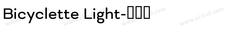 Bicyclette Light字体转换